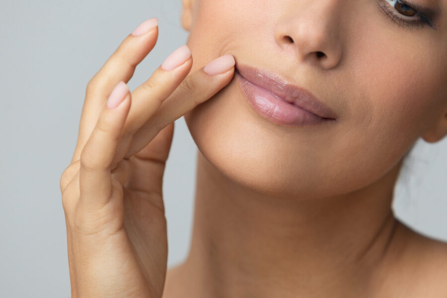 Close up of a woman after a non-surgical facelift in Cincinnati