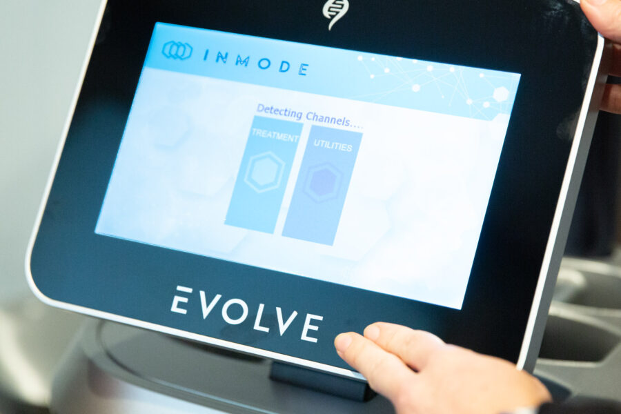 The control screen for Evolve body remodeling, which is a great solution for excess skin after weight loss in Cincinnati
