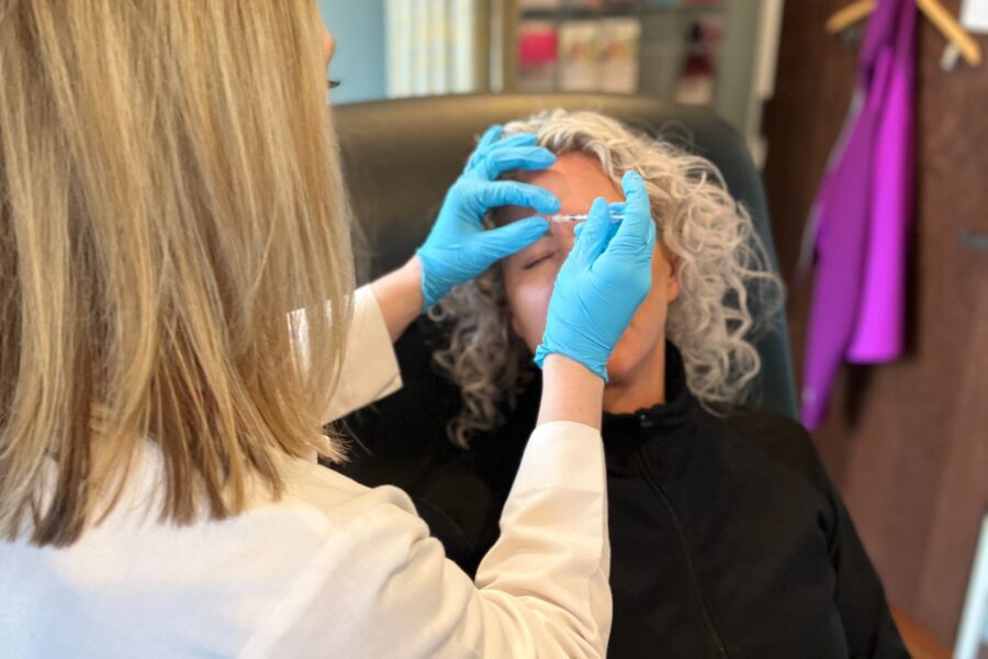 A provider at Amy Brenner, MD & Associates administering Preventative Botox in Cincinnati