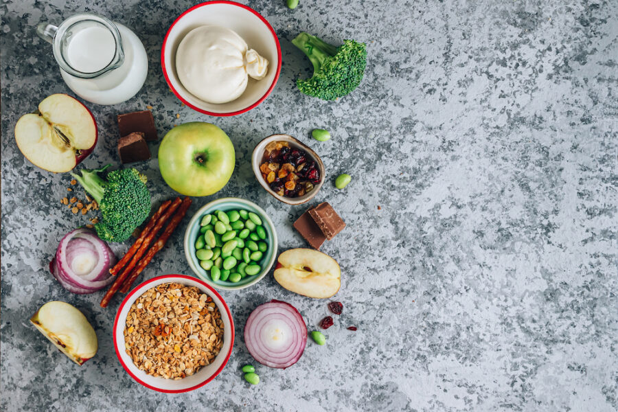 Assortment of foods for food sensitivity testing in Cincinnati.