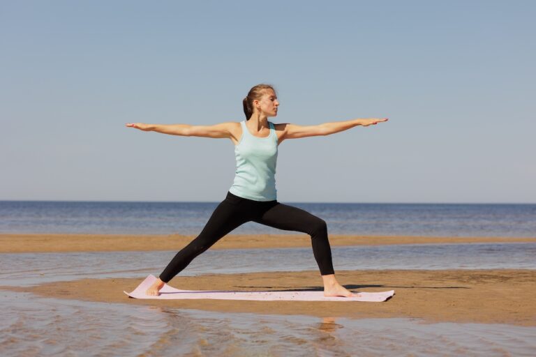 Woman exercising after anti-aging treatments.