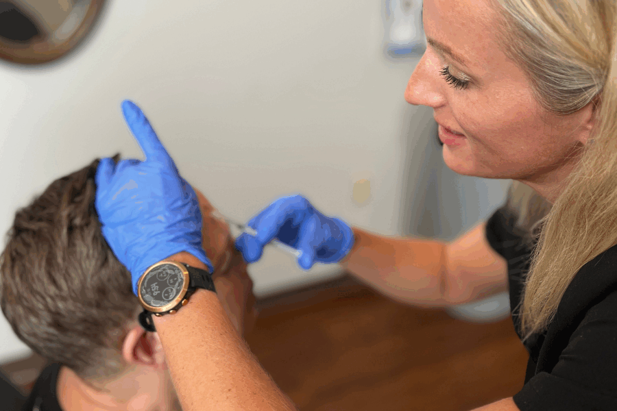 an injector performing Sculptra in Kenwood